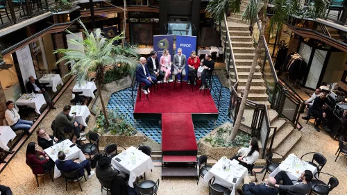 Das Foto zeig Impressionen des MCSC Side Events von metafinanz und Pivot Economics vom 12. Februar 2026.