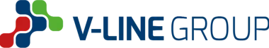 Das Bild zeigt das Logo der v line group